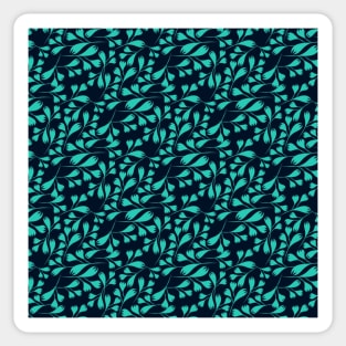 Blue Floral Pattern Sticker